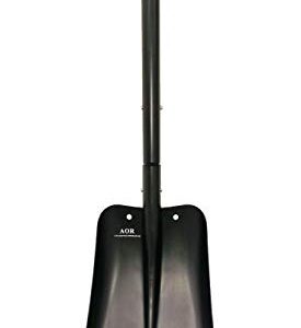 AOR Extendable Aluminum Shovel - Lightweight & Portable Digging Tool for Camping, Gardening, and Construction Jobs - Powder-Coated Body, Withstands Rust & Deformities - Black 64 to 82 cm