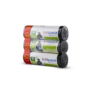 Hotpack Disposable Strong & Bio-Degradable Heavy Duty Garbage Bag Roll 30 Gallon, 65x95cm, Pack Of 20 Pieces x 3 Rolls