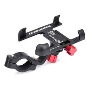 Labymos Strong Aluminum Alloy Bike Phone Mount Bicycle Motorcycle Phone Holder 360° Rotation Adjustable Phone Cradle 31.8mm Handlebar
