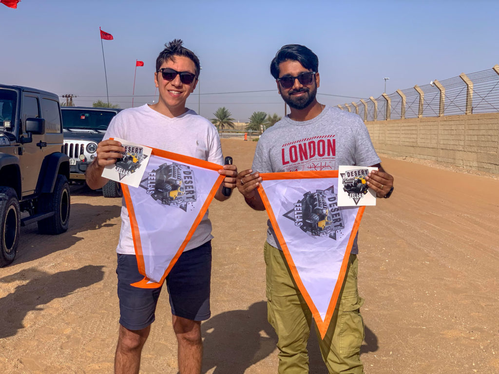 Amir and Saboor Desert Fellas Flags
